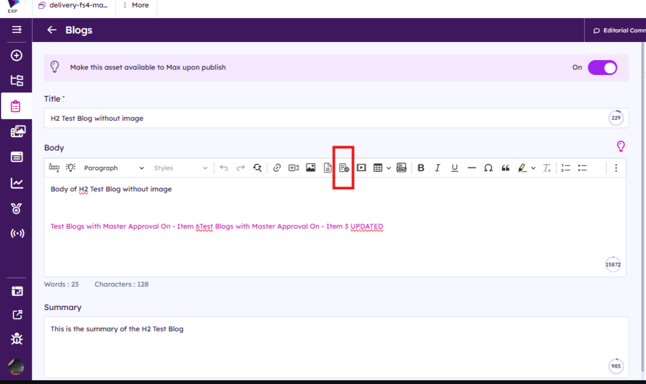 Page Link Picker in CKEditor
