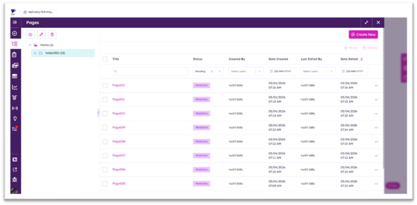 Page System – Draft Management