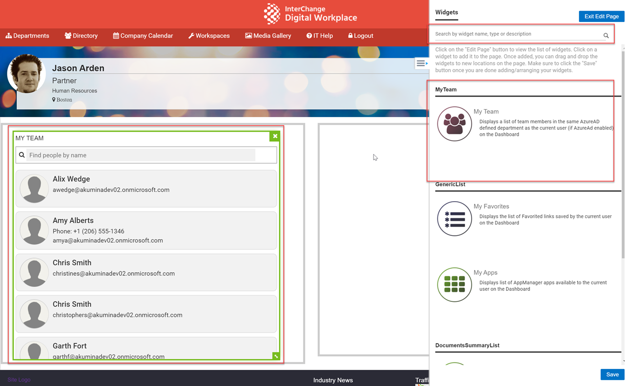 Drag & Drop Digital Workplace Editor